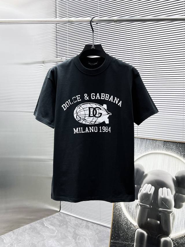 Dolce & Gabbana DG 2025Ss new short-sleeved T-shirt with a loose fit and round n