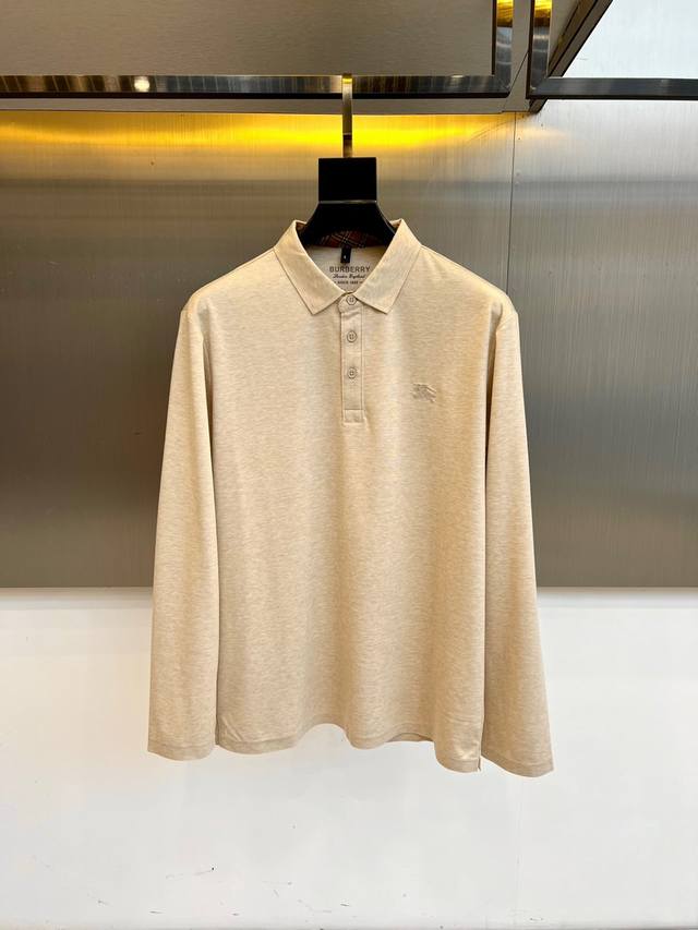 Burberry, Autumn/Winter 2025 Men's Collection, long-sleeved cotton polo shirt in