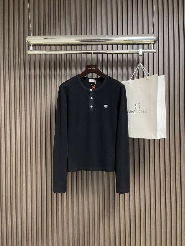 Celine Arc de Triomphe embroidered long-sleeved T-shirt, custom-made from refine
