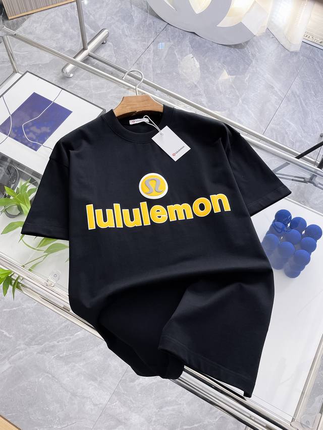 Lulu's 2025 new original men's casual short-sleeved T-shirt! High-end custom hig