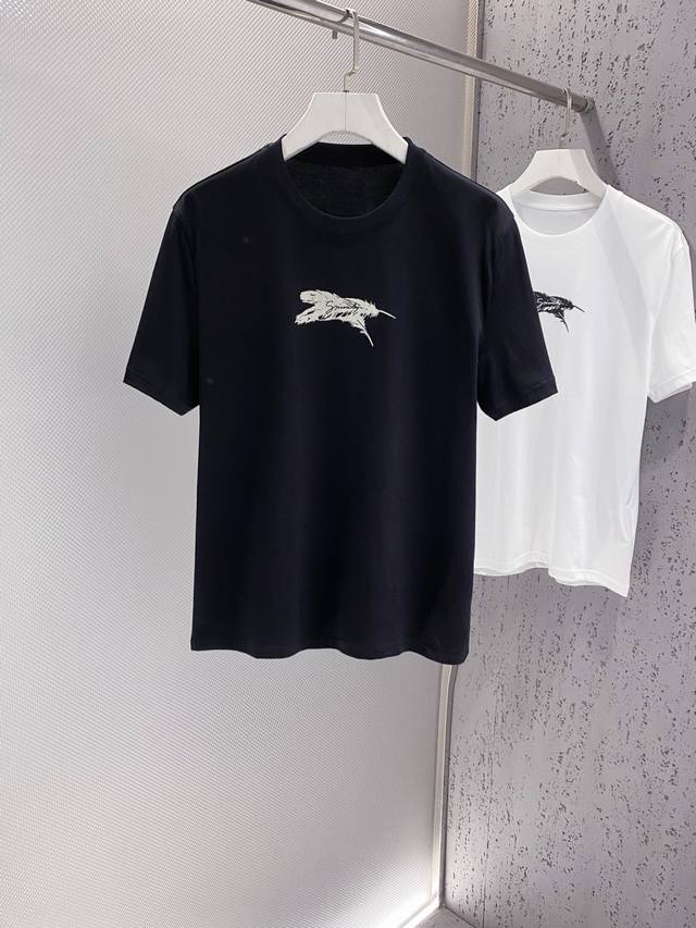 giv~ Feather Logo Print Short-Sleeve T-Shirt2025 Spring/Summer CollectionCustom