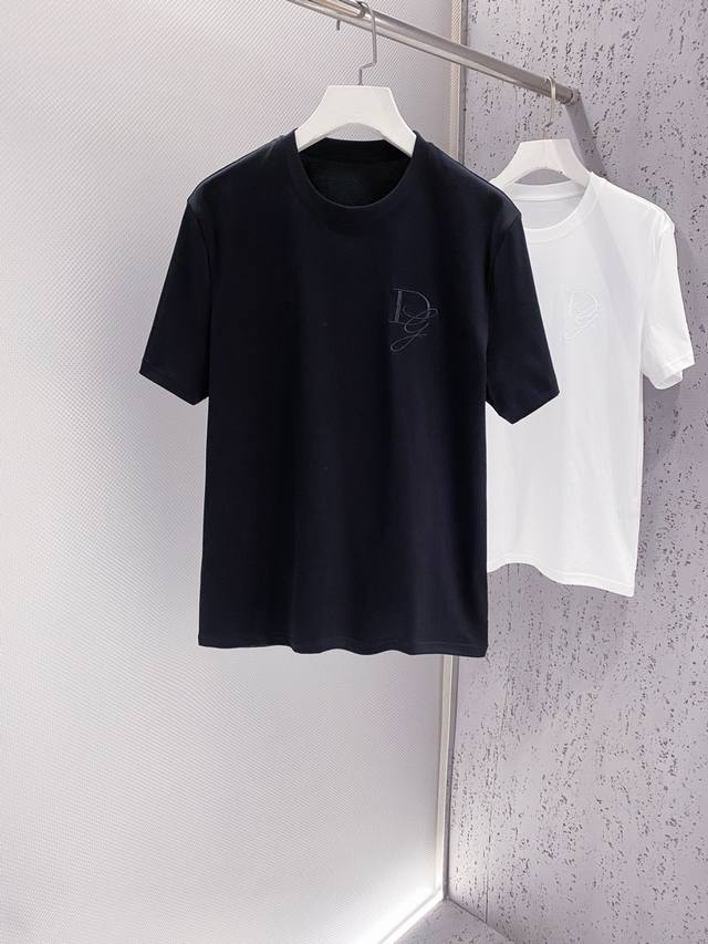dg~ Classic Logo Embroidered Men's Short-Sleeved T-Shirt2025 Spring/Summer NewMa