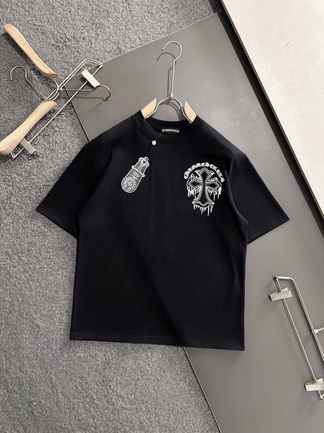 Ch 2025 Spring/Summer newest round-neck fashionable short-sleeved T-shirt, synce