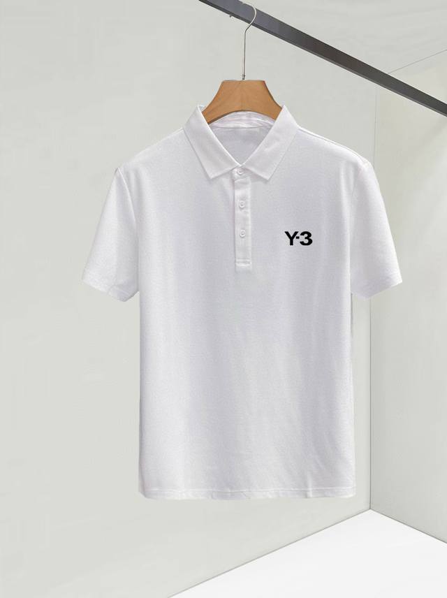 High-end fabric Y-3 2025 Ss summer new logo men's lapel polo shirt! A classic b