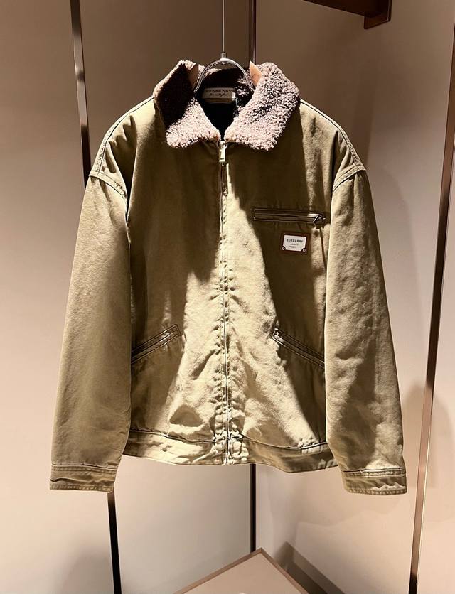 Burber*Y Bar*Li's 2025 Fall/Winter new denim imitation lambswool denim jacket is