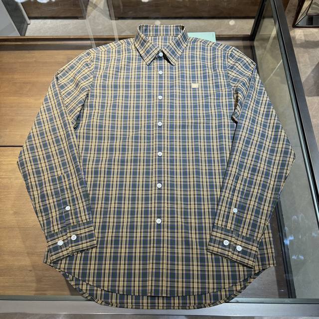 Return to stock New arrival: A#Ne checkered cotton poplin shirt with a small sm