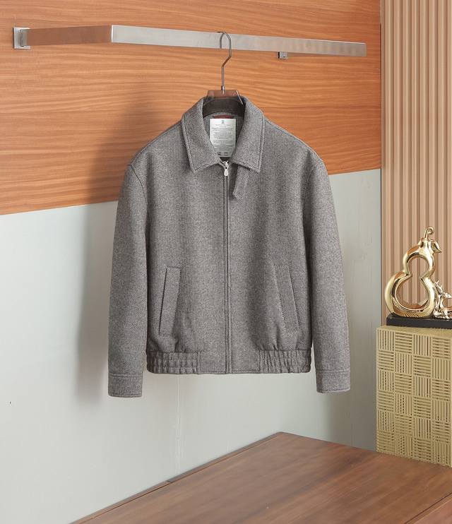 Lp2540 New men's business casual woolen coat for early fall. The fabric and trim