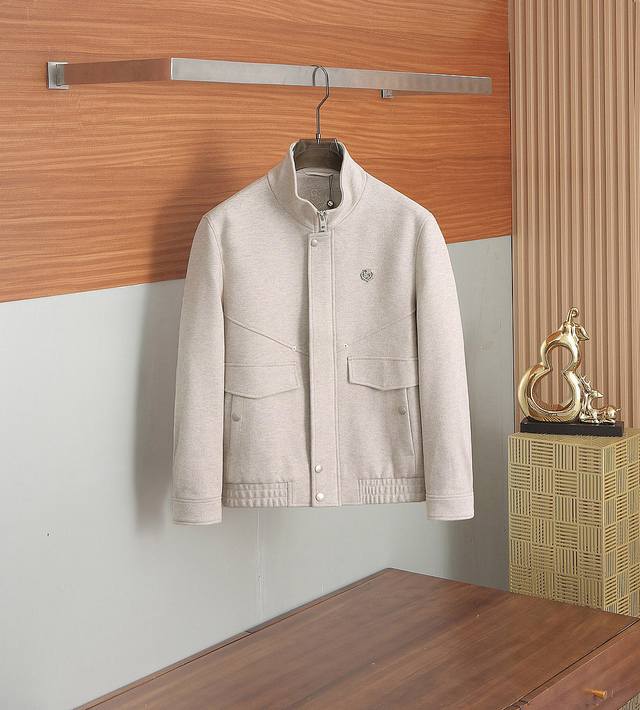 Lp2540 New men's business casual woolen coat for early fall. The fabric and trim