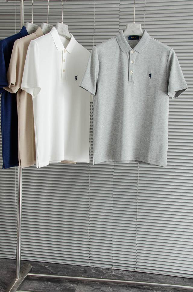 new# polo 2025Ss custom-made combed cotton + regenerated cellulose fiber mesh wi