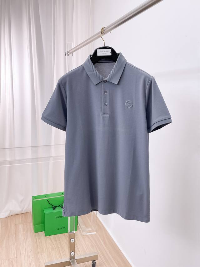 Lv 2025Ss new summer letter logo men's lapel polo shirt! A classic business men'