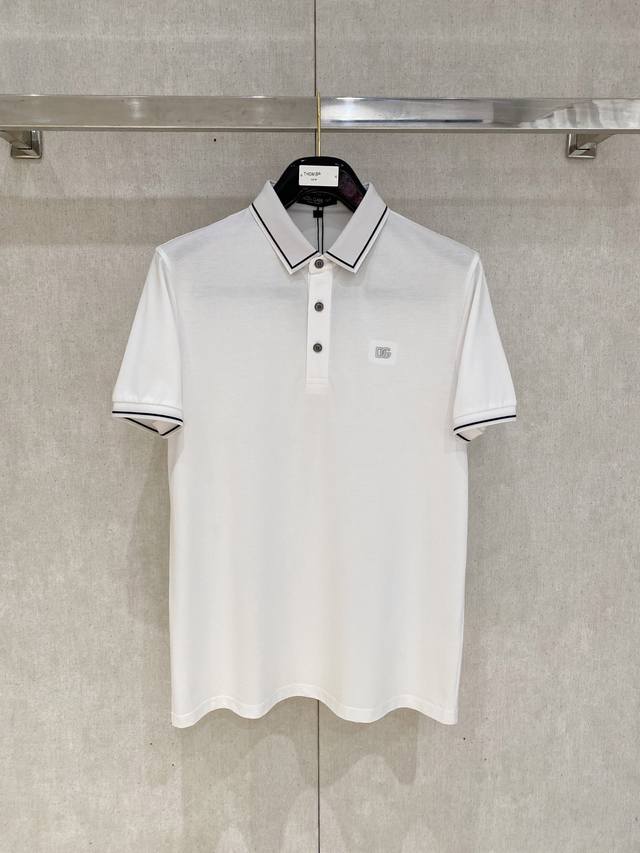 Dolce & Gabbana Dg 2025Ss new summer logo men's lapel polo shirt! A classic busi