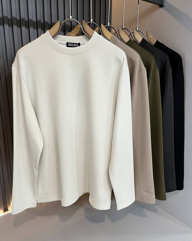 Ermenegildo Zeg*A Autumn/Winter 2025 new men's long-sleeved casual base shirt,