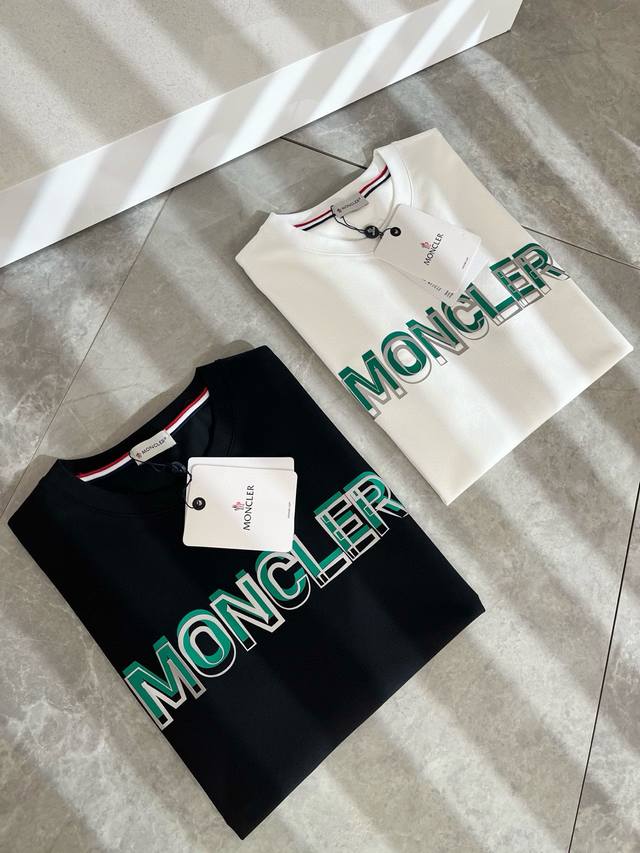 Moncler's latest 2025 Spring/Summer unisex short-sleeved T-shirt, trade-ordered,