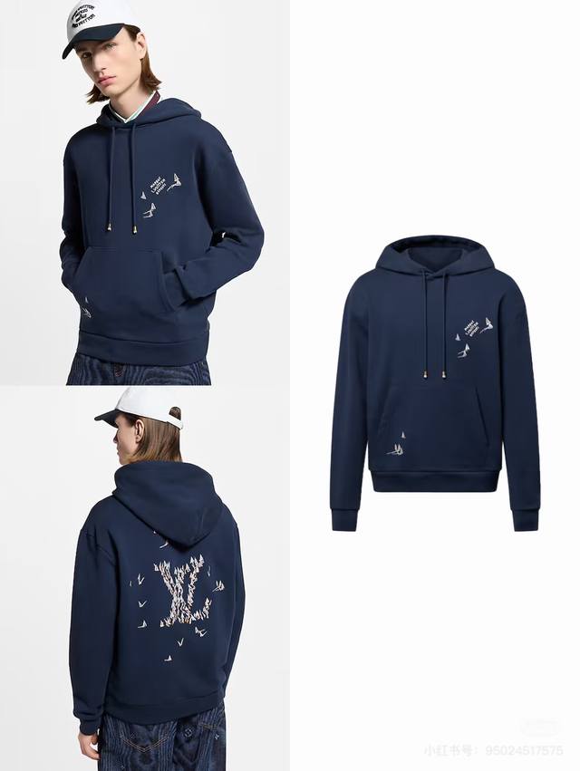 Donkey Brand's new embroidered sailboat hooded sweatshirt. 25S new product reco