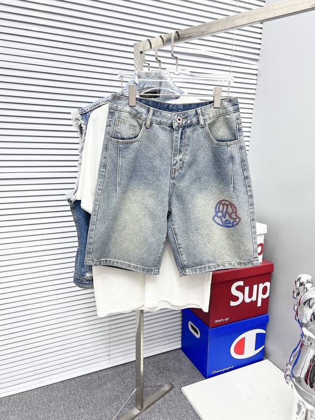 Monkou 2025Ss new original hot-selling jeans shorts, super customized original h
