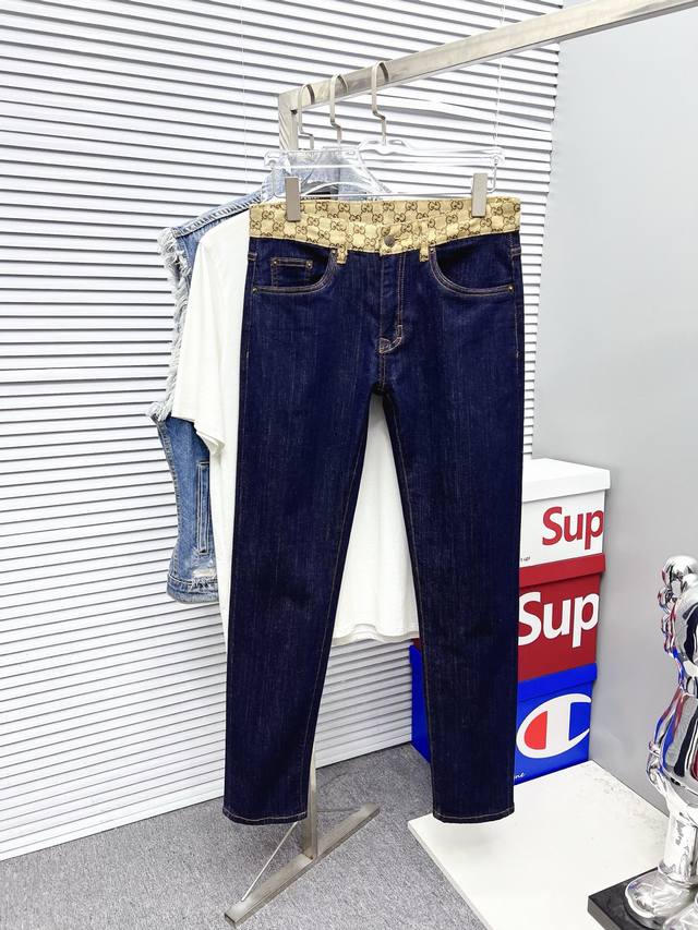 Gucci men's denim jeans, the official lookbook poster style! Made from premium i