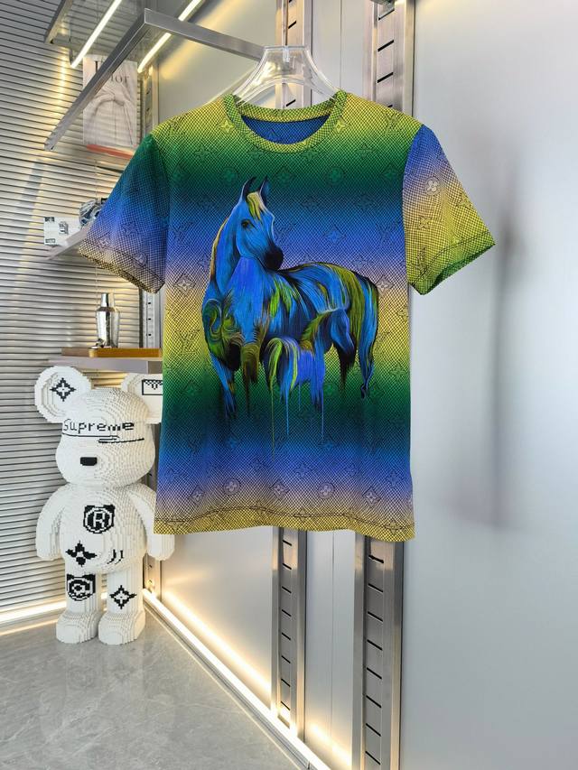 Lv Exclusive new original men's casual lapel short-sleeved high-end custom high-