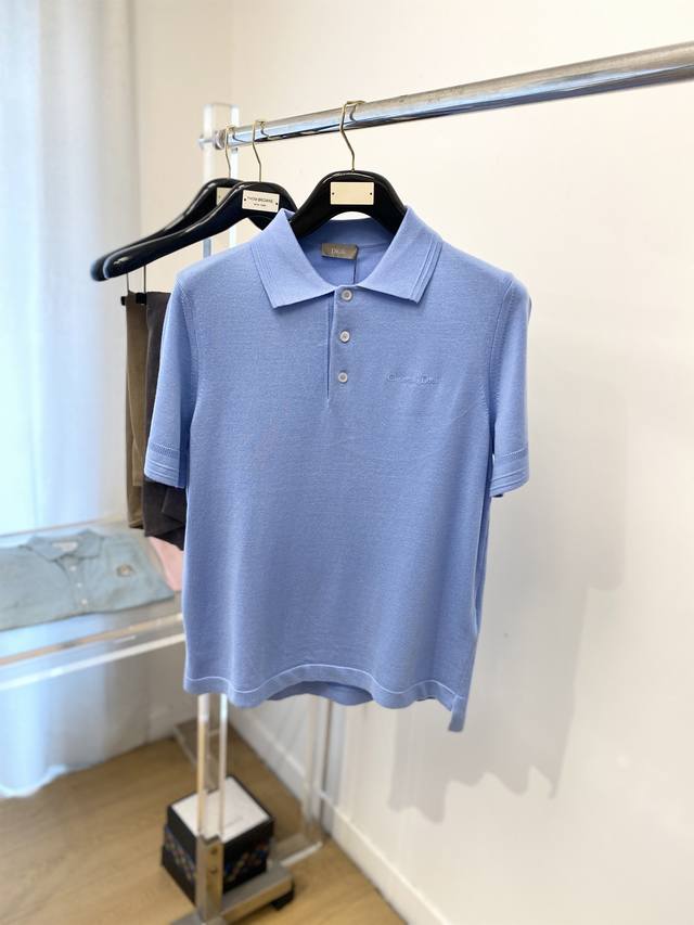 Dior, the latest 2025 knitted short-sleeved T-shirt, handsome and fashionable,