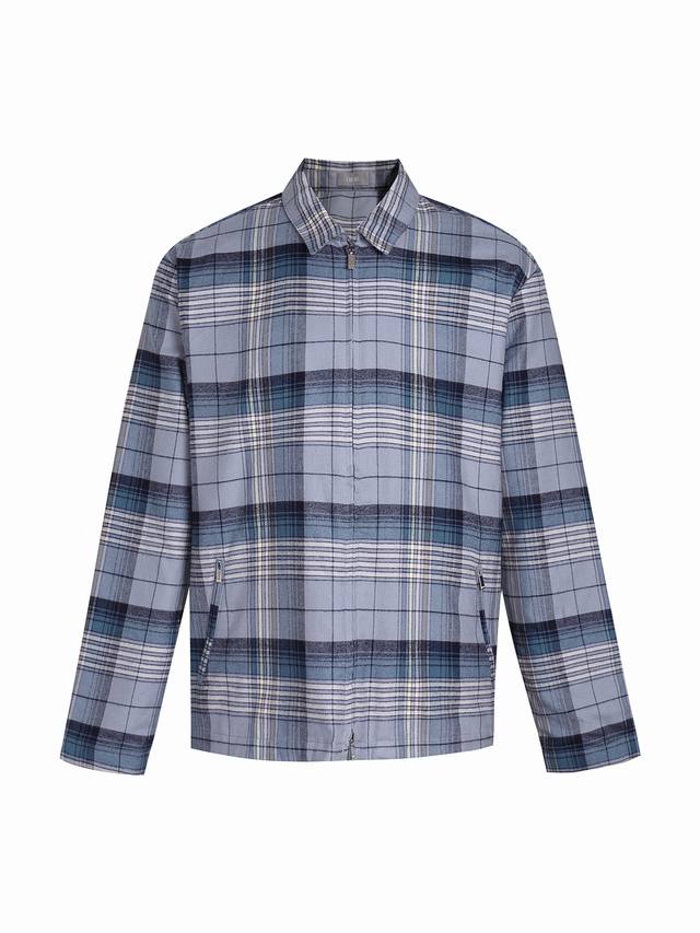 Dior 25Ss long-sleeved plaid zipper shirt Authentic 12036 purchase Custom 100% c