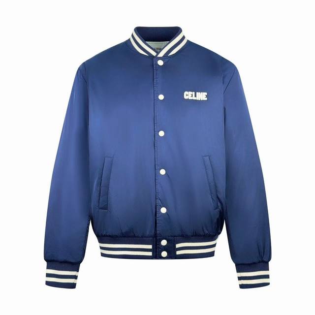 Celine baseball padded jacketCustomized soft velvet fabric is warm, soft and com