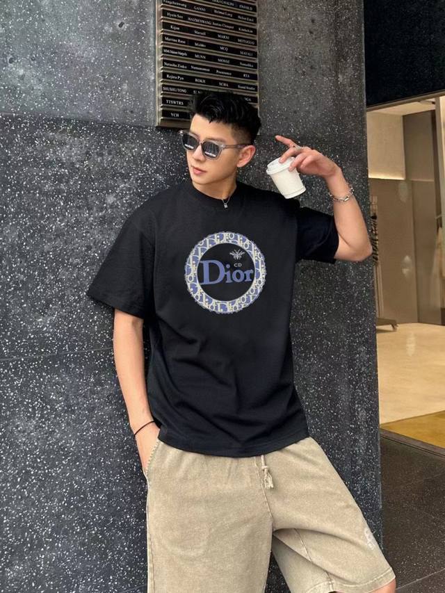 Dio*R Dior's new Spring/Summer 25S couple's crew-neck T-shirt! New chest print.