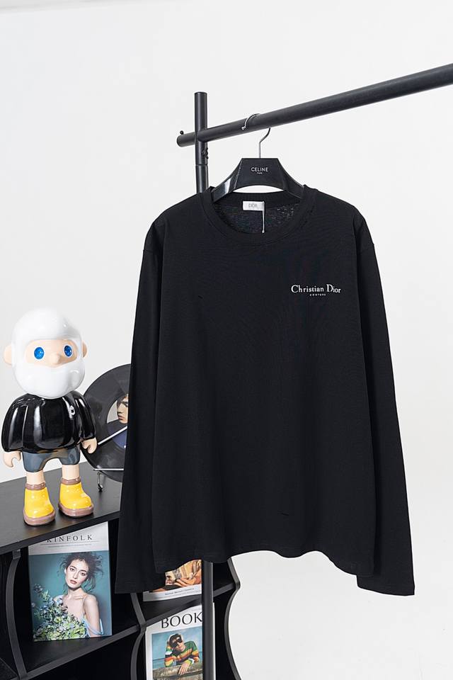 Style #D03 Dior classic front and back English lettering long-sleeved T-shirt f