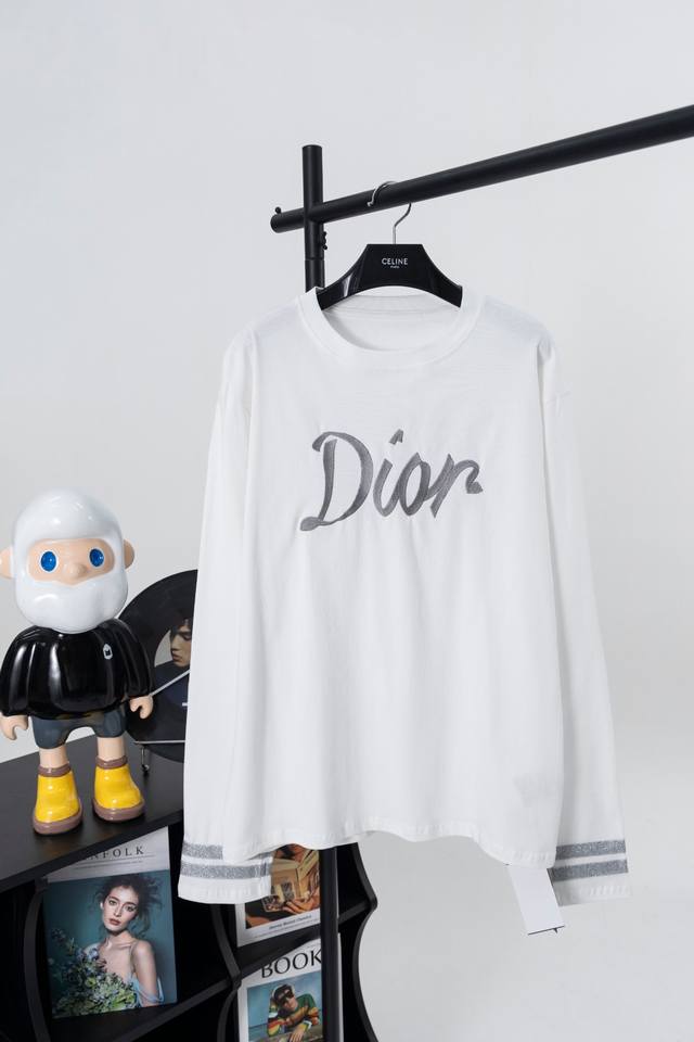 Style #D01 Dior 47 letter embroidered long sleeves Fabric is made of 280G70 pur