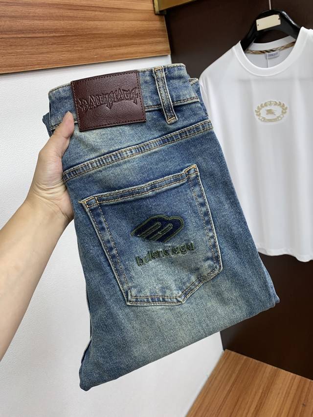 Balenciaga 25 men's jeans, original fabric, original wash! Imported, washed str