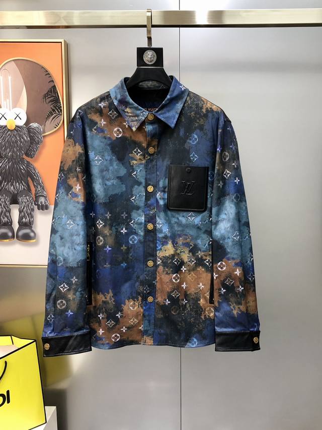 Lv Louis Vuitton 2025 early autumn new original men's jacket eco-leather coat is