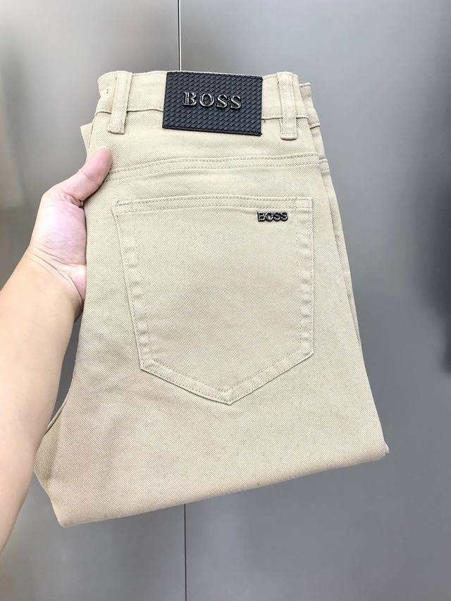 Boss 2025 early autumn new men's slim-fit skinny jeans, synchronized with the of