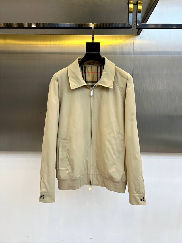 Burberry, 25Fw Autumn/Winter Men's Gabardine Harrington Jacket, Quilted and Ligh