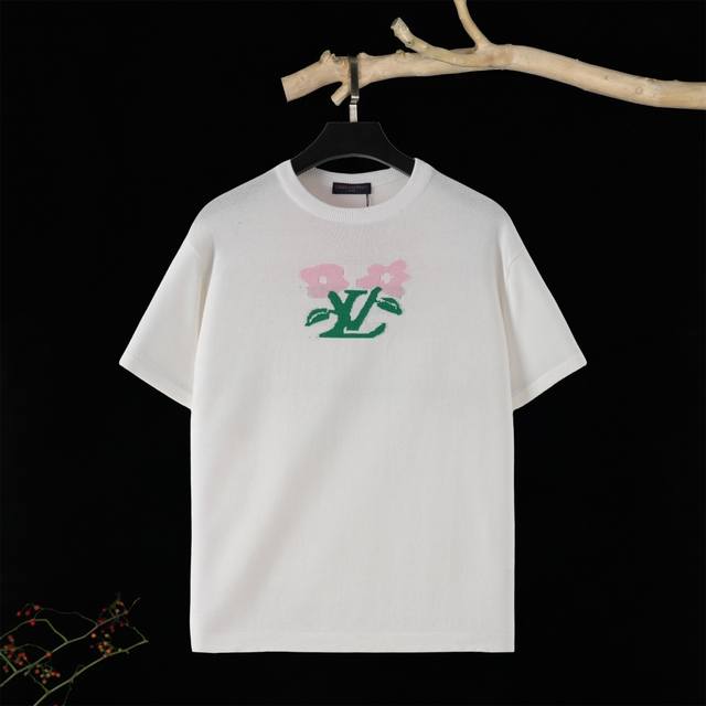 Louis Vuitton 23Ss new jacquard design knitted short-sleeved short-sleeved combe