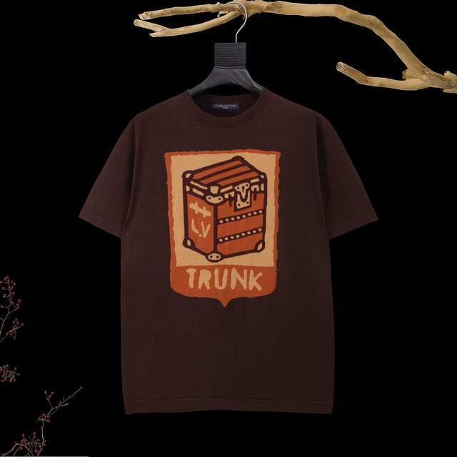 Louis Vuitto's new floral jacquard knit pullover short-sleeved T-shirt for early