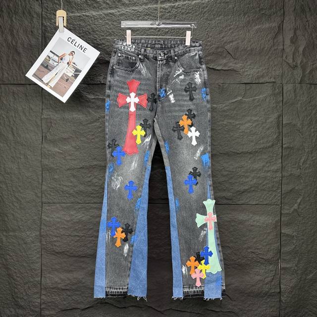 Gallery Dept. & Chrome Hearts 2025 Limited Edition Patchwork Hand-Painted Cross