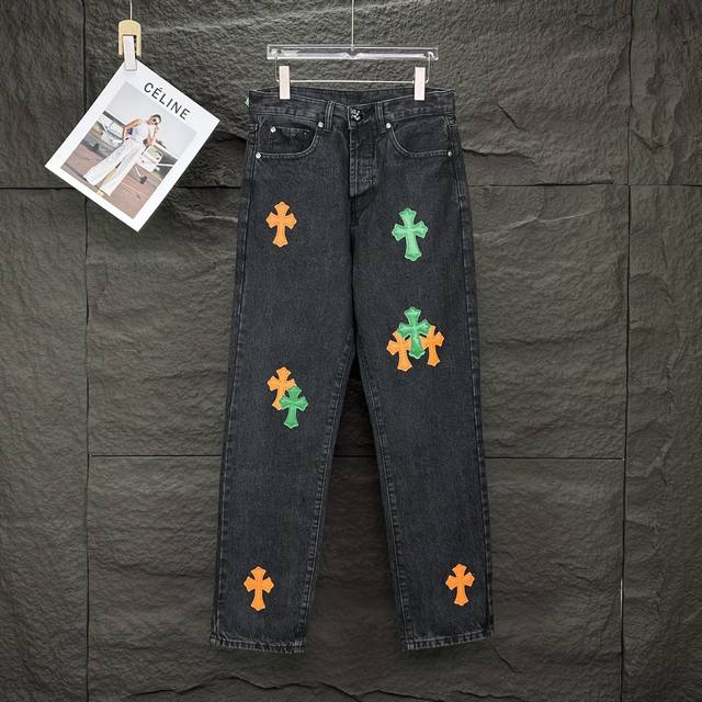 Chrome Hearts 2025 New Lumberjack Green Sanskrit Cross Leather Couple's Washed