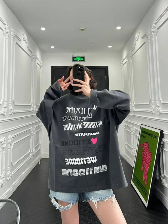 d30 We11Done_Online flagship store same classic style love barrage letter foam t