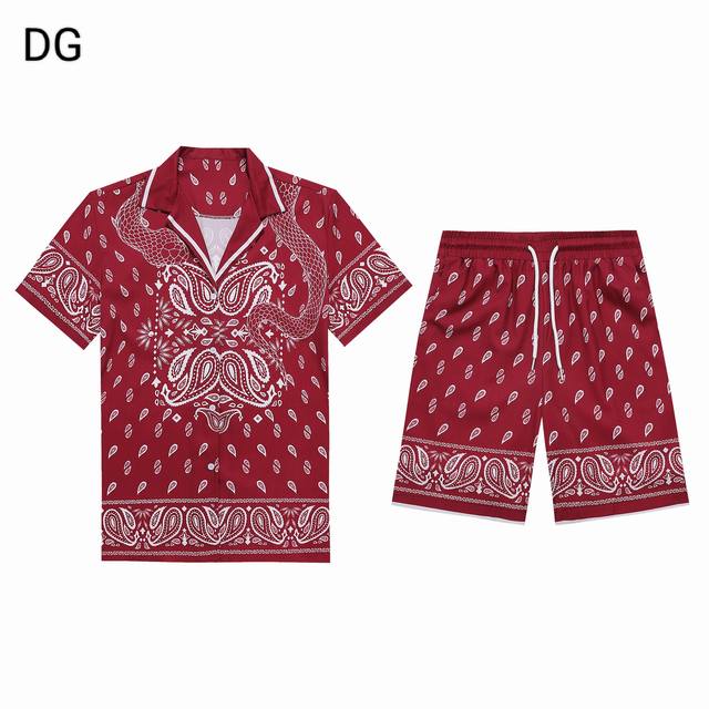 Set! New D*G shirt set, made of high-quality satin fabric, soft, comfortable, b