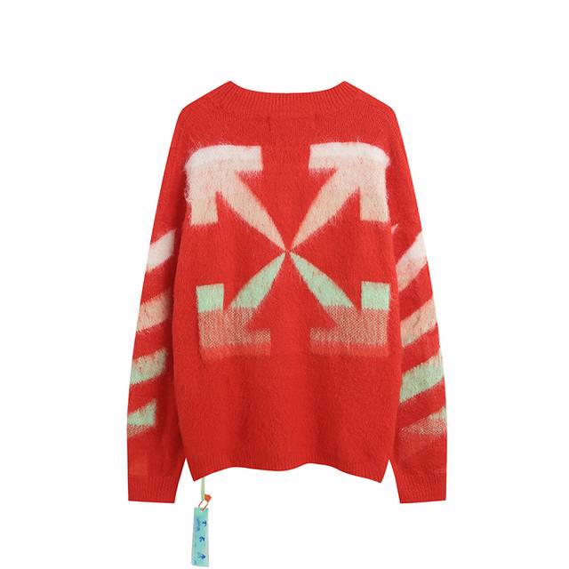361# SML Xl Christmas red mohair sweater