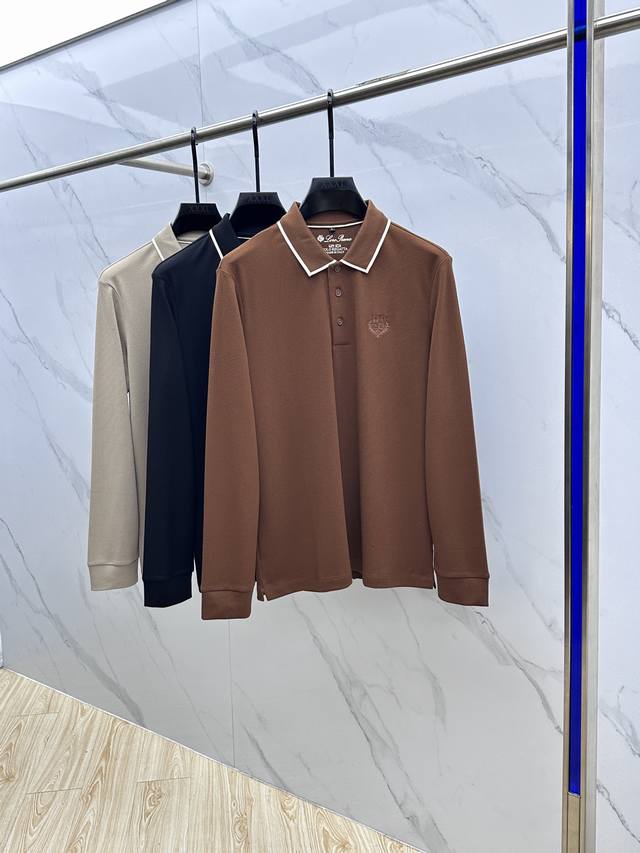 Lp2550 Autumn/Winter new men's logo short-sleeved polo shirt, continuing the cla