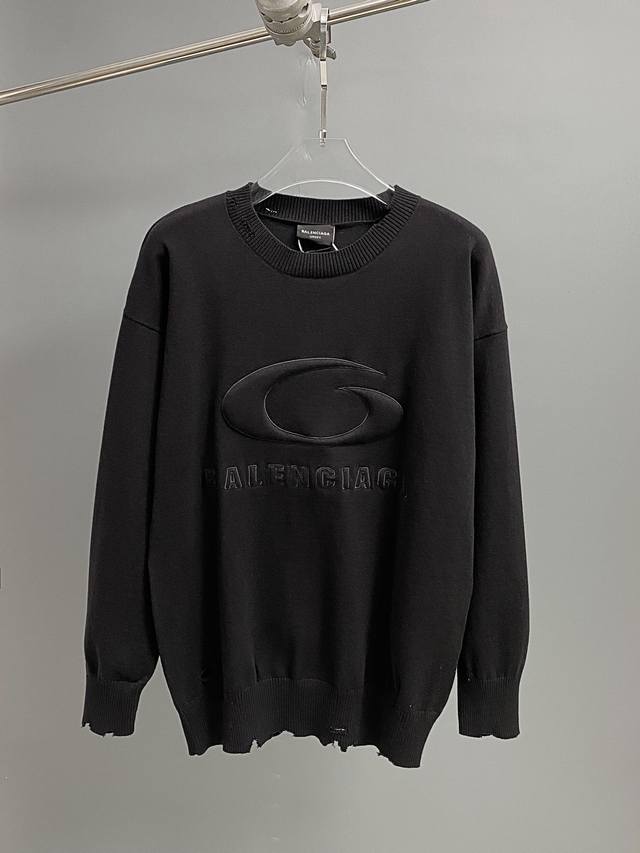 7633# Balenciaga 24 Autumn/Winter Dried Sweater The fabric is made of 48s wool b