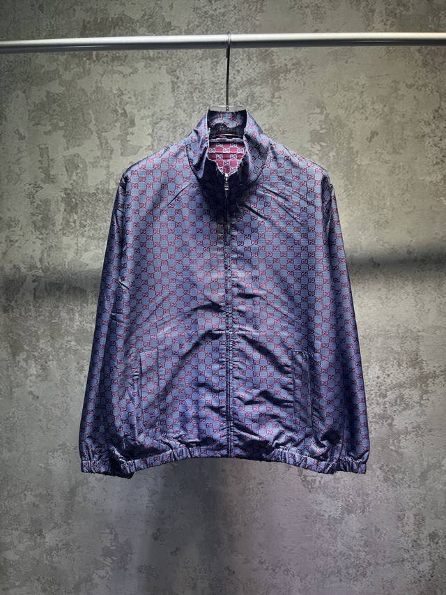 Gucci Gucci colorblock zipper stand collar bomber jacket unisex Sizes: 48 50 52