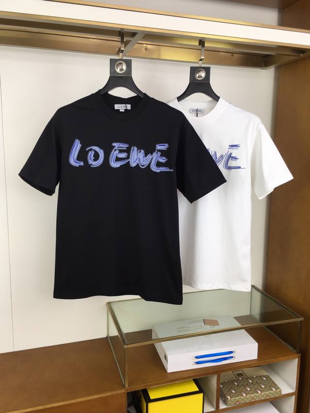 Loew 2025 new casual crew neck short-sleeved T-shirt, trade order from a foreign