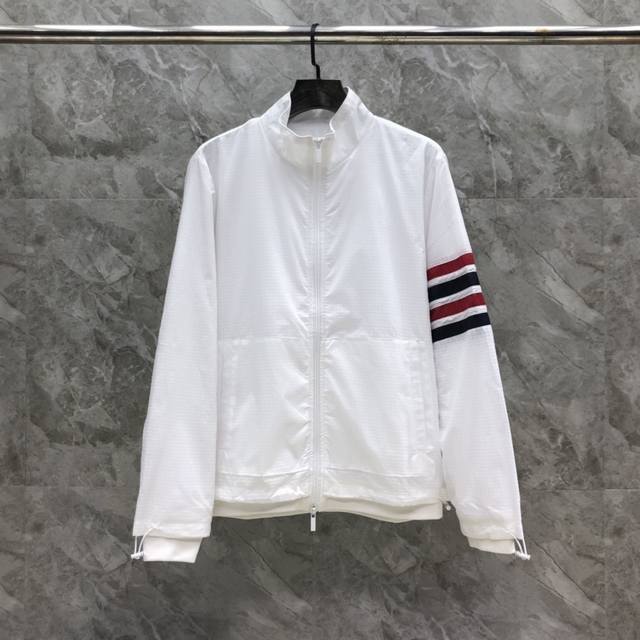 High version double layer casual four bar woven stand collar jacket Size: 1-5 C