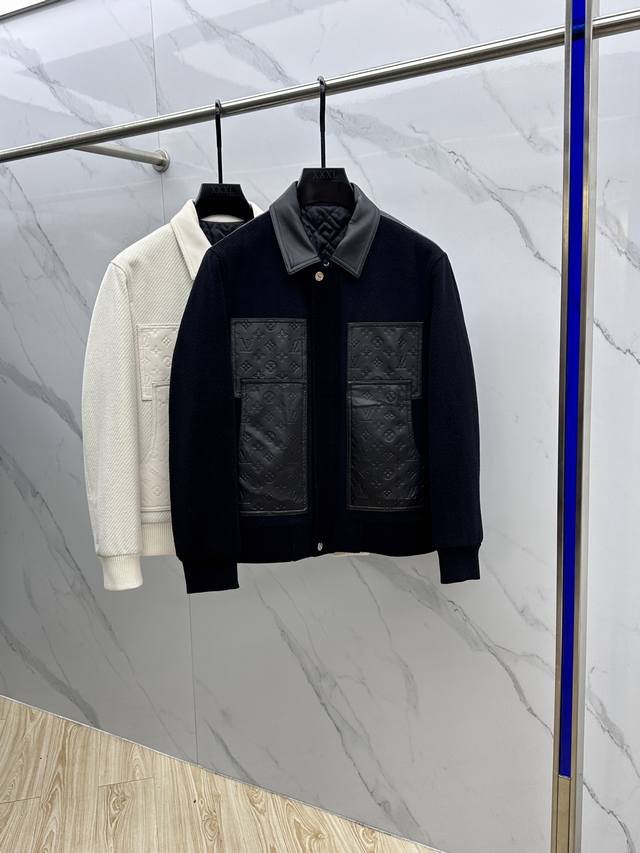 Lv Louis Vuitton 2025 Lapel Style is an eye-catching fashion item with a retro a