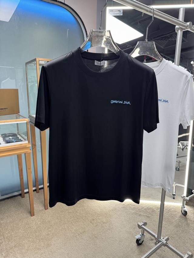 New 25Ss Cd Summer new short-sleeved original custom fabric selected mercerized