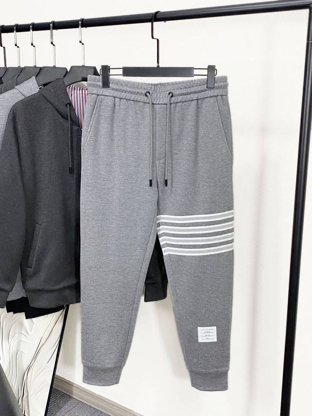 Tb's revamped and innovative take on sweatpants. Th*M Brow*E striped cotton nylo
