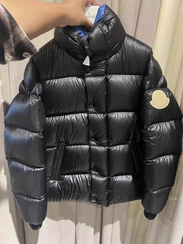 Moncler Dervox Blue Fat Short Men's Down Jacket. Counter Real Shot Reference.Fjx