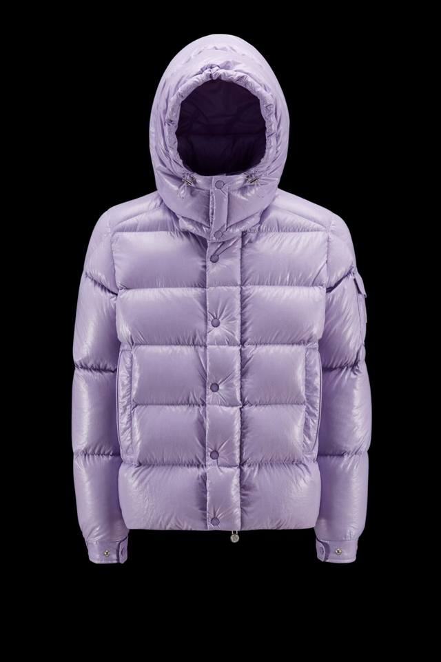 Lavender purple Moncler Maya 70 short down jacket couple style official website