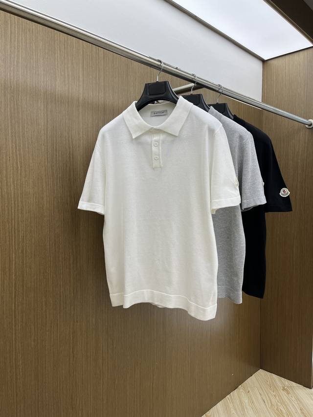 New arrival Mon 2540 Spring/Summer knitted lapel polo shirt, made from imported