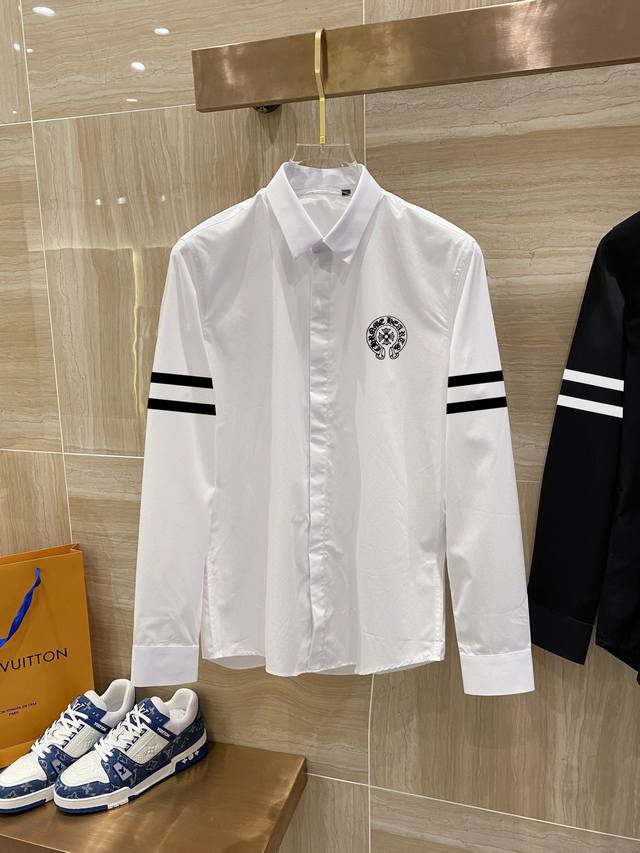 Chrome Hearts' latest must-have long-sleeved shirt for men, 100% natural cotton
